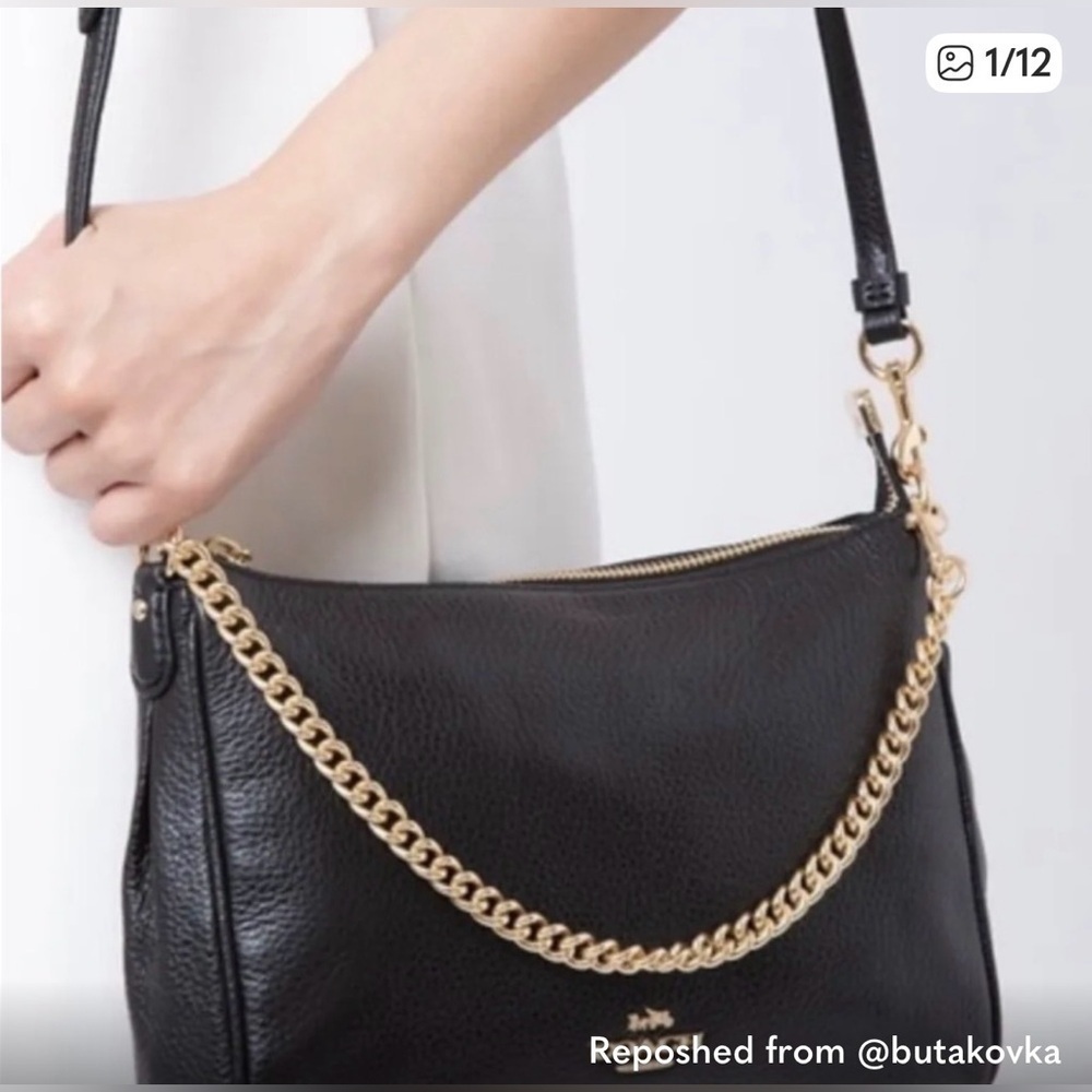 Coach Luxury Pebble Leather Convertible Crossbody Handbag Purse#F3666 - Picture 5 of 13